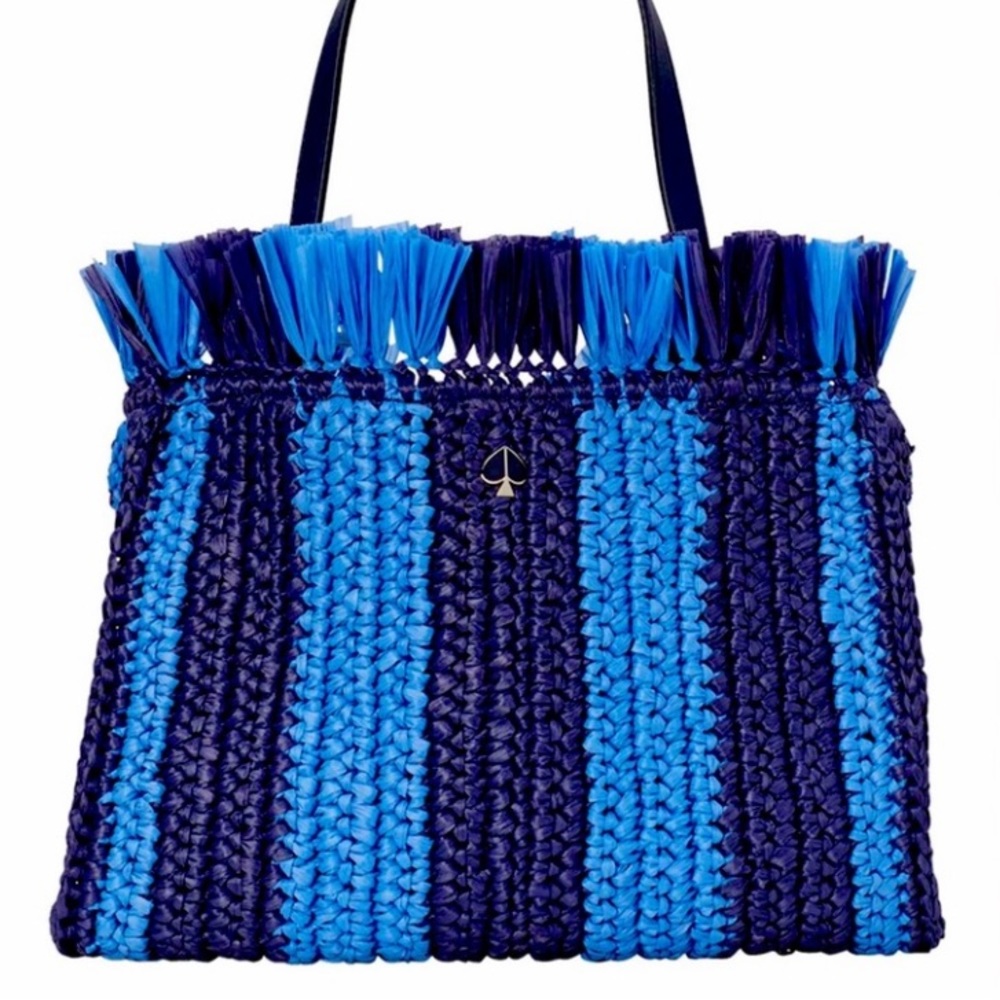 GIFT KATE SPADE SAM MEDIUM WOVEN RAFFIA STRAW SATCHEL BAG “ STILL IN STORES” - Picture 12 of 15